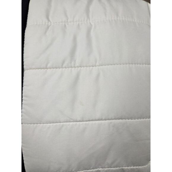 T by Talbots Primaloft Long Cream Ivory Black Puffer Coat Jacket Hooded XL - Picture 7 of 7